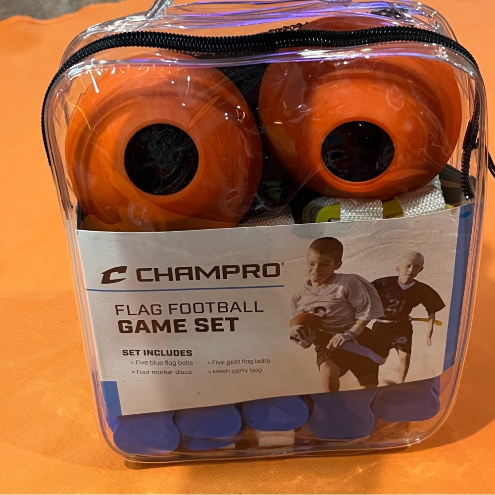 6/$25 Flag Football Game Set - Orange and Blue - Picture 7 of 8